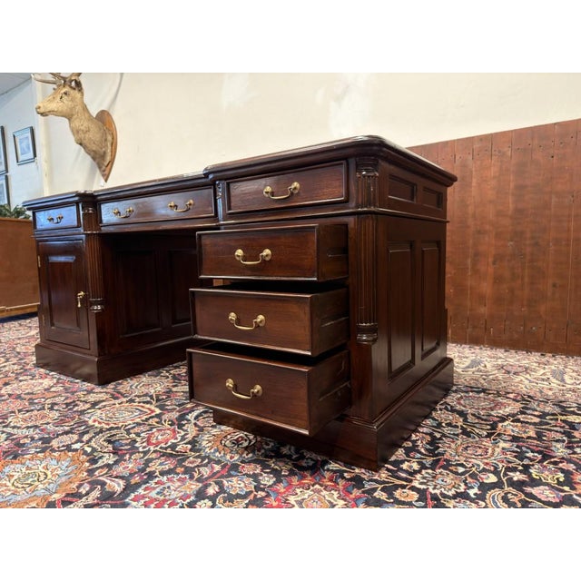 English Desk with Green Inlay For Sale - Image 15 of 18