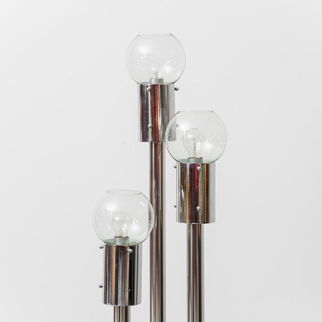 Vintage Three-Light Metal Floor Lamp, 1970s For Sale - Image 3 of 13