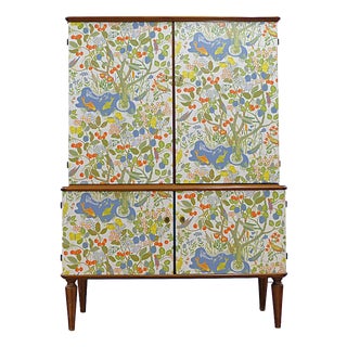 Swedish Cabinet with Josef Frank Paradiset Nordens Flora, Sweden, 1950s For Sale
