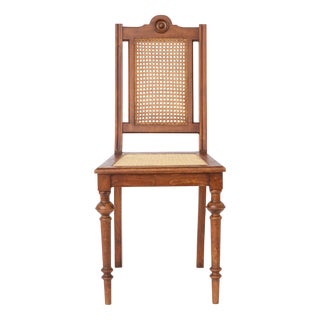 Antique Beechwood Chair with Cane Seat and Back, 1930s-1950s For Sale