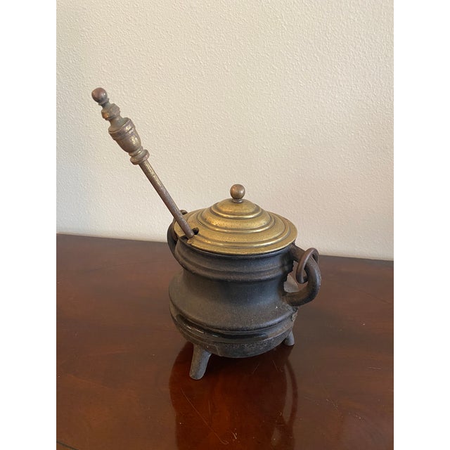 Antique Early 20th Century Cast Iron Cauldron Fire Starter Chairish