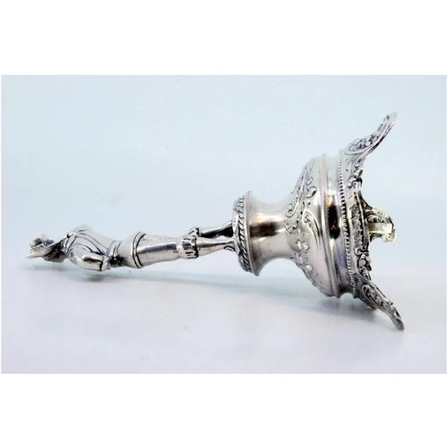 Silver Toothpick Holder with Figure For Sale - Image 4 of 9