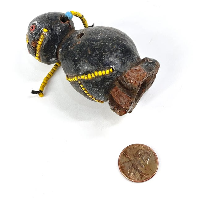 Black Early 20th Century Tikar Clay House God 2inch Cameroon For Sale - Image 8 of 8