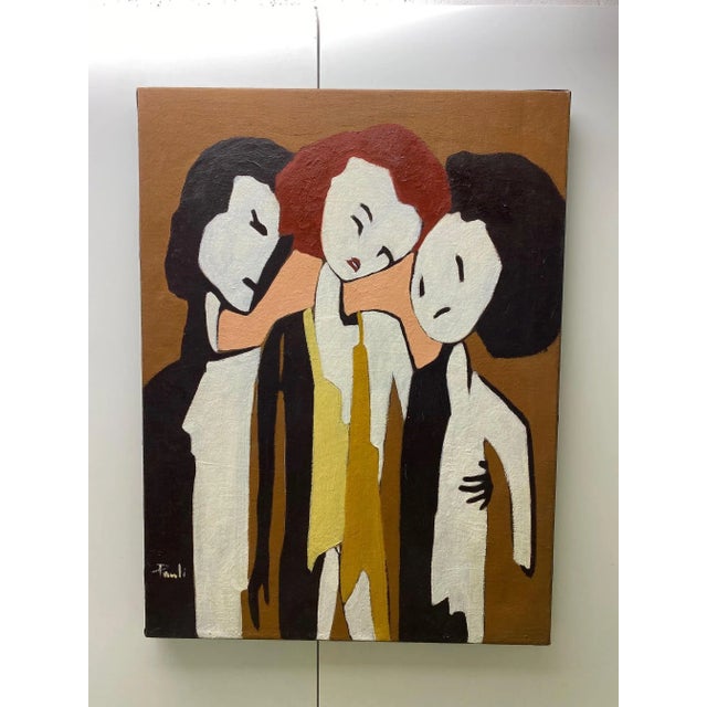 Gilbert Pauli, Enfance Déchirée, 1997, Oil on Canvas For Sale - Image 3 of 9