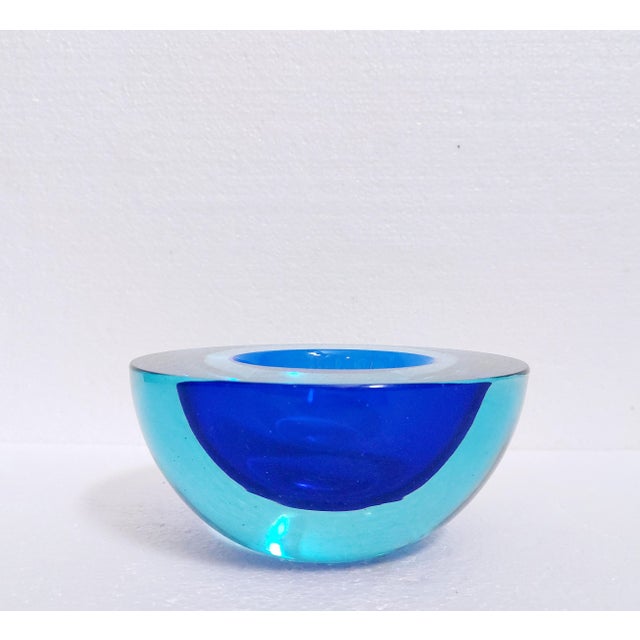 Sommerso Murano Glass Bowl attributed to Antonio Da Ros for Cenedese, Italy, 1960s For Sale - Image 12 of 15