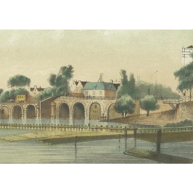 P. W. M. Trap, Amsterdam View of the Hoge Sluis and Amstel, 19th Century, Lithograph on Paper For Sale - Image 3 of 10