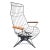 Mid-Century Modern Vintage Homecrest High-Back Wire Lounge Mid-Century Modern Chair With Custom Teak Armrests – Rare Vintage For Sale - Image 3 of 12