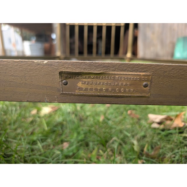 Late 19th Century Whitcomb Metallic Bedstead Co. Heavy Brass Twin Beds - A Pair For Sale - Image 17 of 18