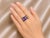 Late 20th Century 14K White Gold Diamond Amethyst Onyx Band Ring, Size 7.25 For Sale - Image 4 of 4