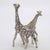 Italian 2 X Vintage Italian Handmade Genuine Silver Giraffes Figurine Miniatures, Made in Varese (Va), Italy For Sale - Image 3 of 9