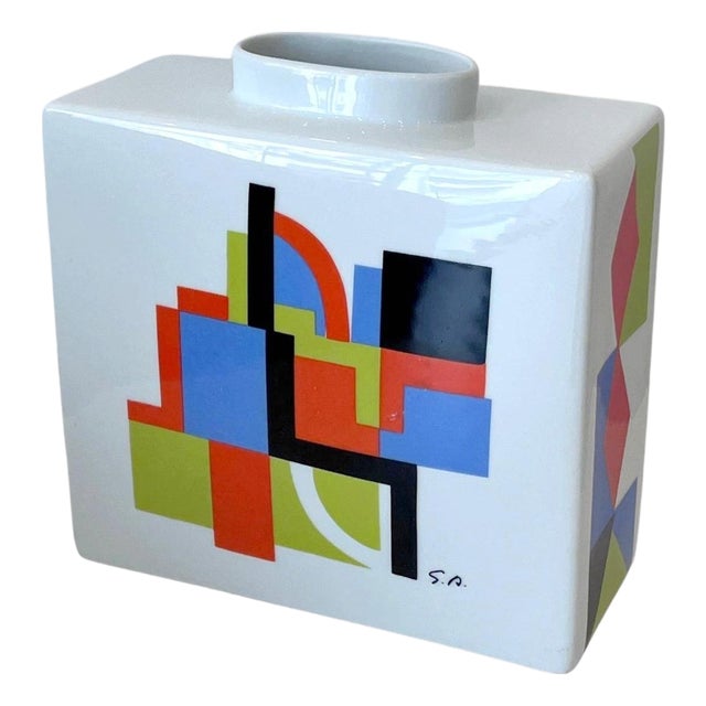 Venise Ceramic Vase after Sonia Delaunay For Sale