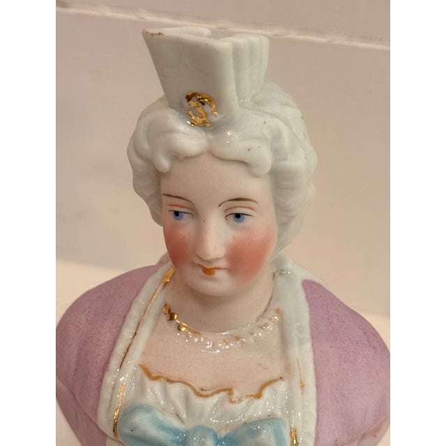 Add a touch of timeless romantic charm to your vanity, boudoir, or curation shelf with this exceptional antique figural...