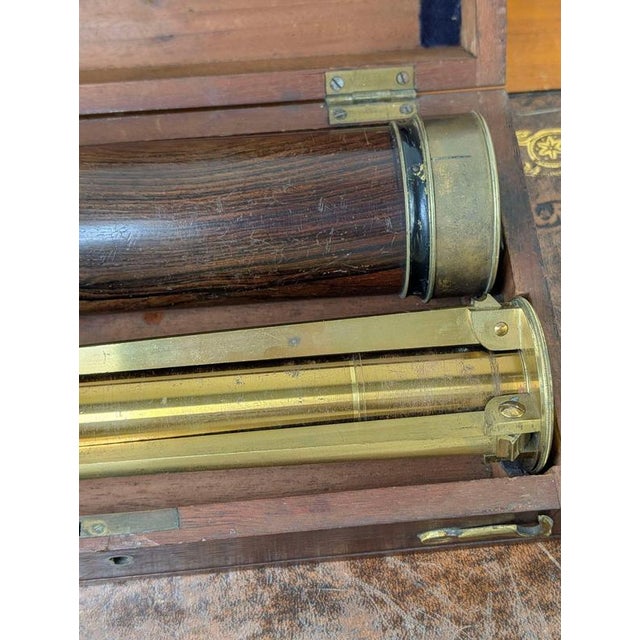 Mid-Victorian Dancer Brass and Hardwood Terrestrial Telescope, Manchester, 1850 For Sale - Image 8 of 16