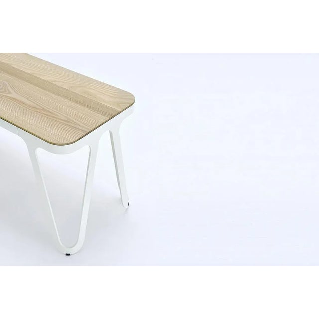 Contemporary Loop Bench 120 in Walnut by Sebastian Scherer For Sale - Image 3 of 8