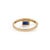 Modern East-West Emerald-Cut Blue Sapphire & Diamond Ring Size 7 in 14k Yellow Gold For Sale - Image 10 of 18