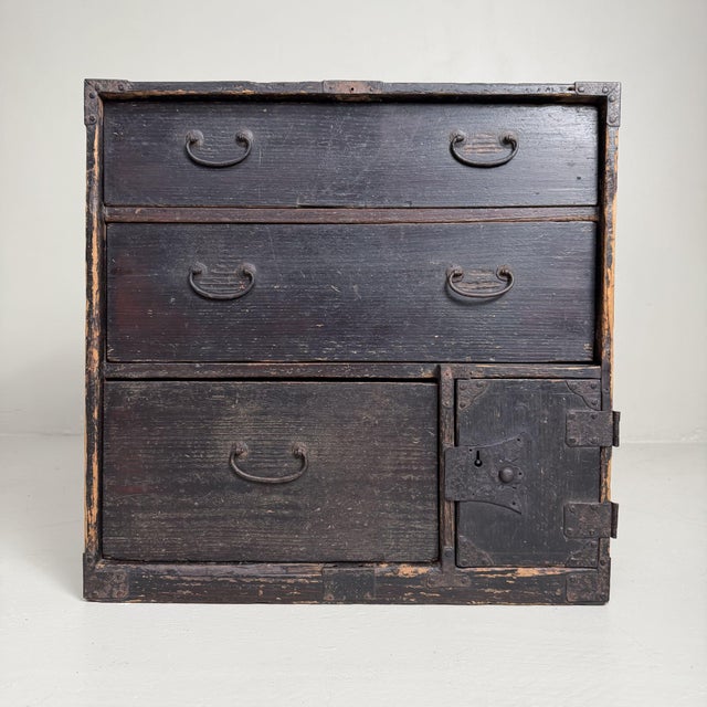 Small Japanese Ko-Tansu Storage Cabinet, 1900s For Sale - Image 12 of 12