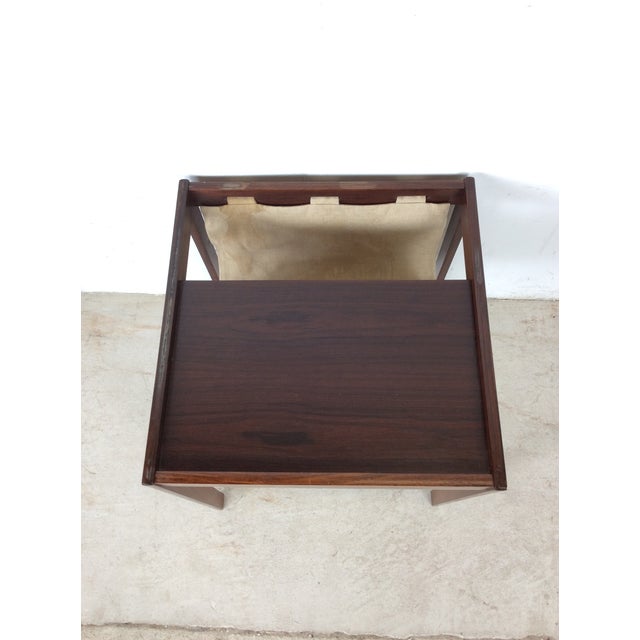Danish Modern Rosewood Magazine Table With Canvas For Sale - Image 4 of 18