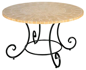 Round Diamante Marble Mosaic Table from Egram