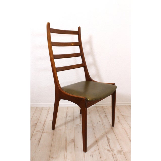 Green Teak Dining Chairs by Kai Kristiansen for KS Møbler, Denmark, 1960s, Set of 2 For Sale - Image 8 of 12