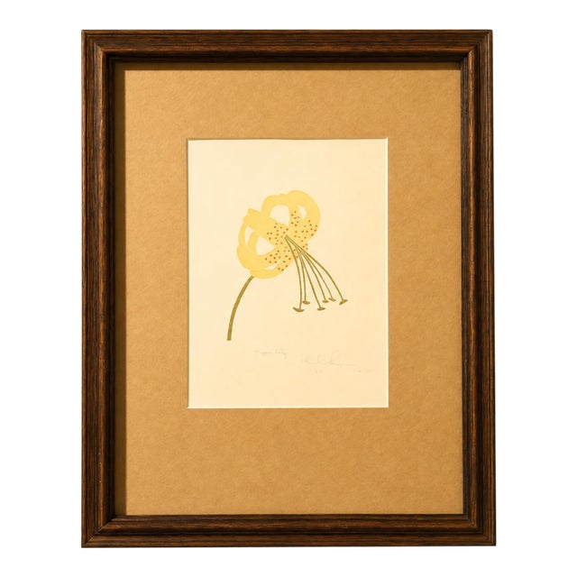 1970s Tiger Lily Original Signed Serigraph For Sale