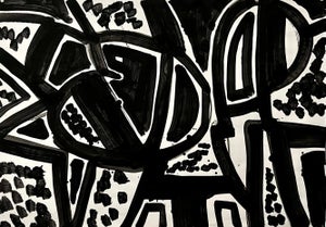 Jay Milder, Abstract Expressionist Landscape Jay Milder Rhino Horn Painting American Pop Art, 1990