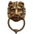 Antique English Bronze Lion Door Knocker For Sale - Image 9 of 10
