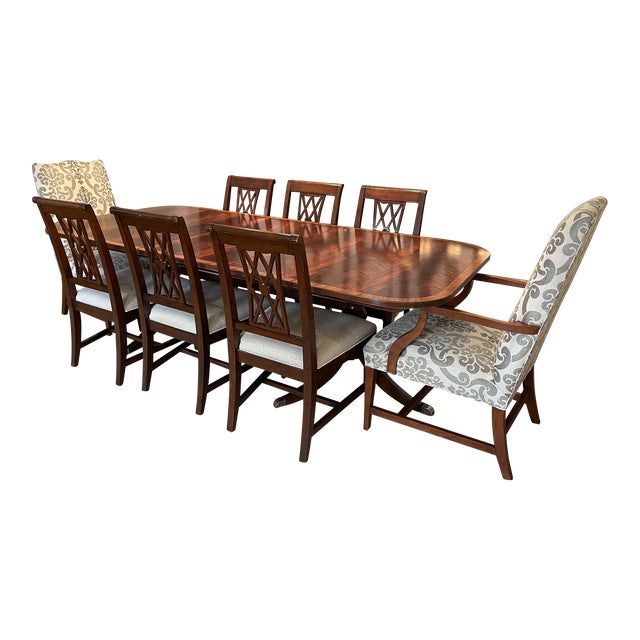 Ethan Allen Dining Room Set of 9 Chairish