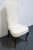High End Vintage Solid Cherry Traditional Georgian White Upholstered High Back Dining Side Chair For Sale - Image 4 of 9