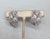 Vintage 1960s Signed Crown Trifari Rhodium Plated Filigree Half Hoop Clip Earrings-2 Pieces For Sale In Philadelphia - Image 6 of 6