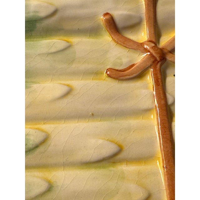 Vintage Majolica Asparagus Platter Olfaire Portugal For Sale In Miami - Image 6 of 10