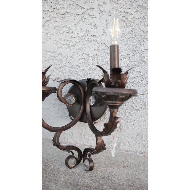 Acanthus Leaf Exterior 3-Arm Sconces - a Pair For Sale - Image 11 of 13