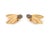 Vintage Modernist 14k Yellow Gold Sapphire Clip Earrings For Sale - Image 4 of 6