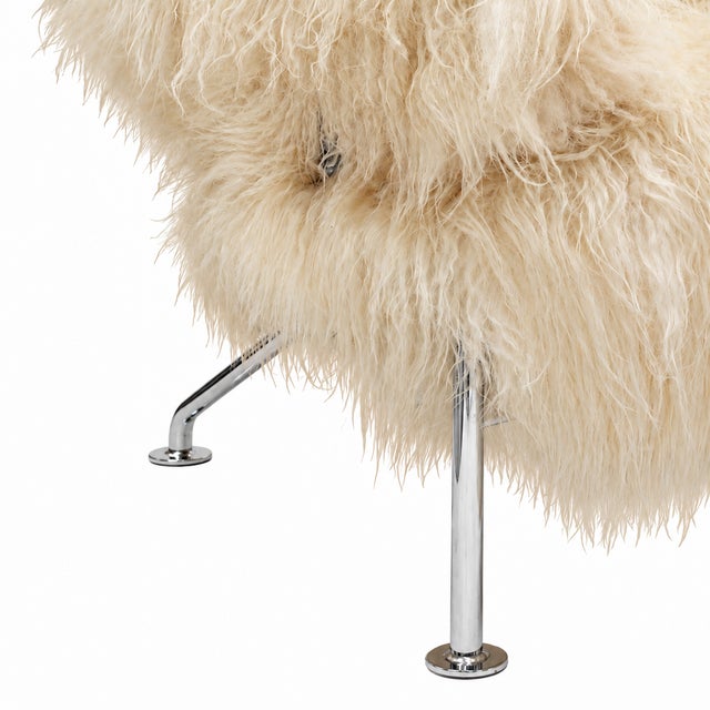 PL19 Lounge Chairs in Mongolian Ivory Wool by Franco Albini for Cassina, 1970, Set of 2 For Sale - Image 6 of 9