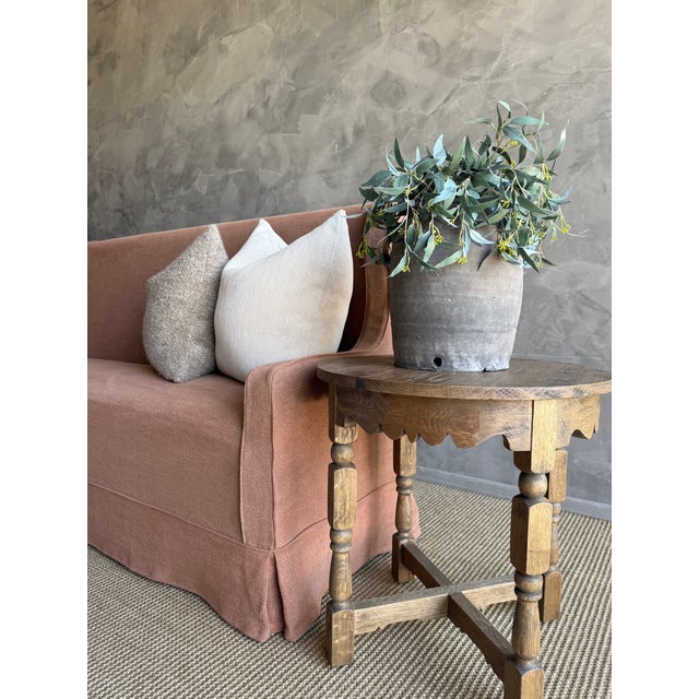 Brussels Slip Covered Settee Bench For Sale - Image 9 of 9