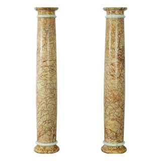 Antique Italian Marble Columns, Set of 2 For Sale