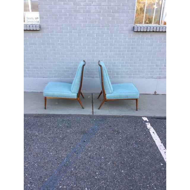 Pair of Model 400 Slipper Chairs for Custom Craft, circa 1955 Attributed to Paul McCobb A striking pair of Model 400...
