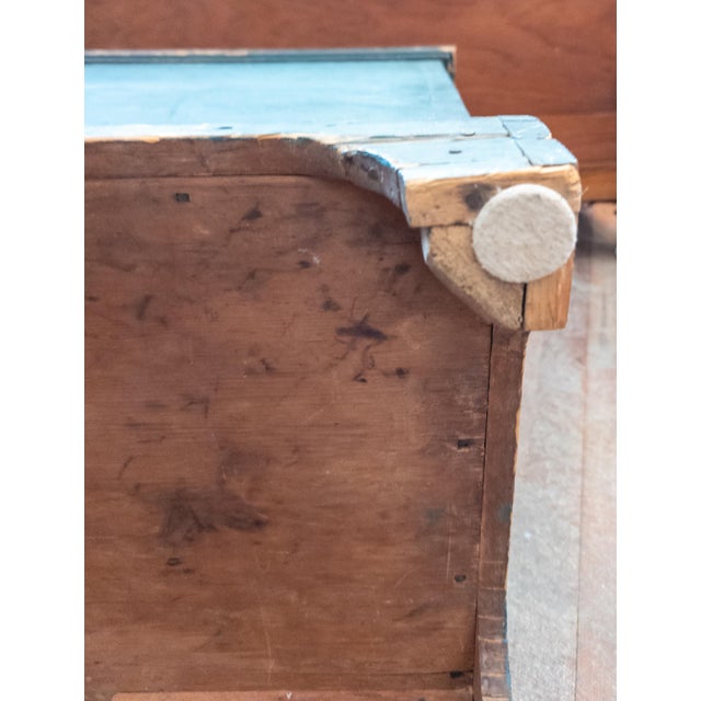 18th or 19th Century Blue Painted American Blanket Chest, New York or New England For Sale - Image 18 of 18