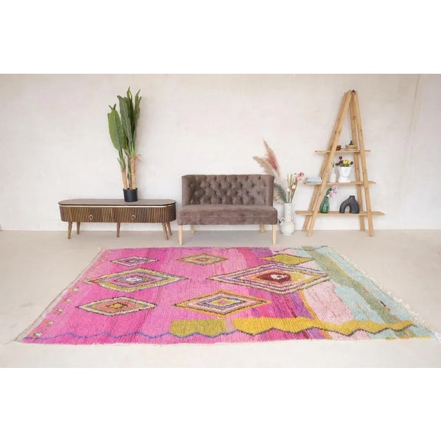 Pink Moroccan Boujaad Rug - 9.3 X 6.33 Ft For Sale In Cleveland - Image 6 of 9