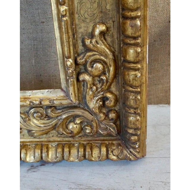 Large Antique Victorian Gesso Gilt Frame For Sale - Image 5 of 8