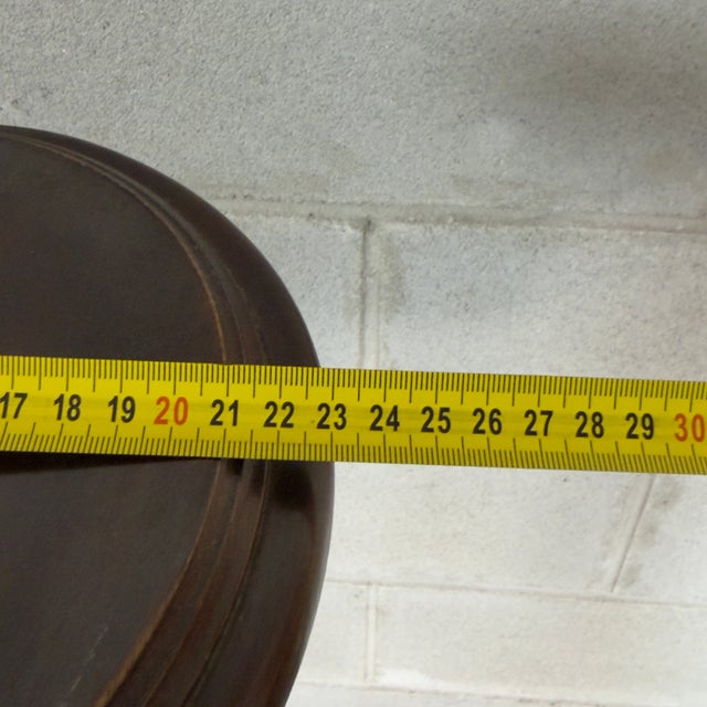 Vintage Italian Wood Torchon Pedestal Column, 1960s For Sale - Image 9 of 11