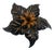 Vuntage Black Flower Wall Light, 1960s For Sale