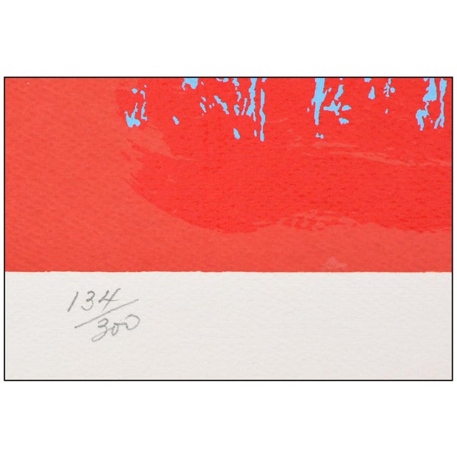 Leroy Neiman 1973 Red Goal Modern Red Serigraph LeRoy Neiman For Sale - Image 4 of 6
