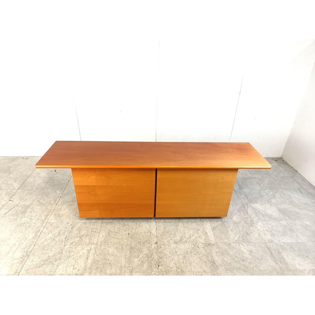 Italian Wooden Sideboard with Sliding Doors, 1990s For Sale - Image 6 of 14