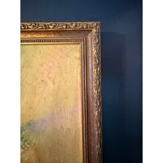 Vintage Daffodil Oil Painting on Grumbacher Ny Canvas, Original Mid Century Floral in Gold Frame, Impressionist Flower Art. Signed Mahaffey For Sale - Image 9 of 15