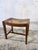 Oak and Rattan Handmade Stool For Sale - Image 4 of 9