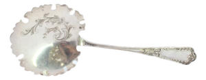 Silver Sauce Spoon with Reliefs and Grooves