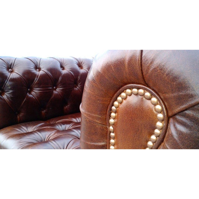 Mid-Century Modern Design XQ Belair Rolled Arm Chesterfield Lounge Chair For Sale - Image 3 of 4