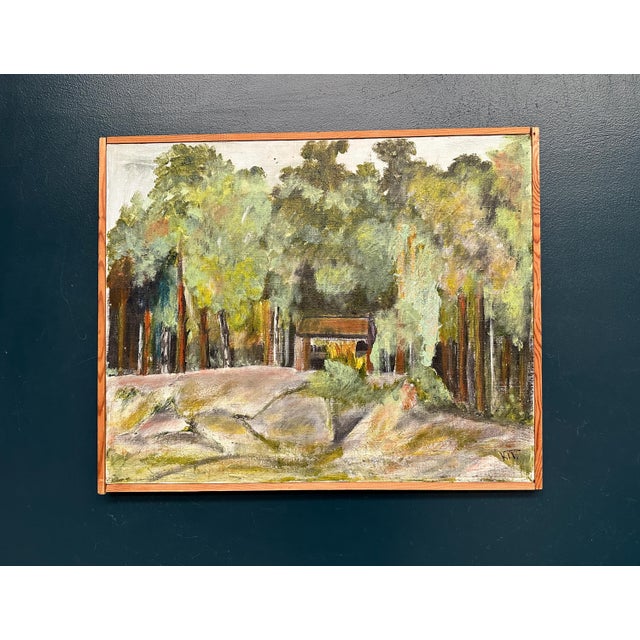 Kit, Stugan I Skogsbrynet, 1950s, Oil Painting on Canvas, Framed For Sale - Image 18 of 18