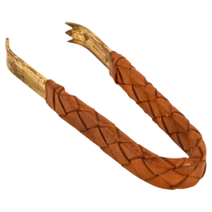 Pincer in Brass and Braided Leather attributed to Carl Auböck, 1950s
