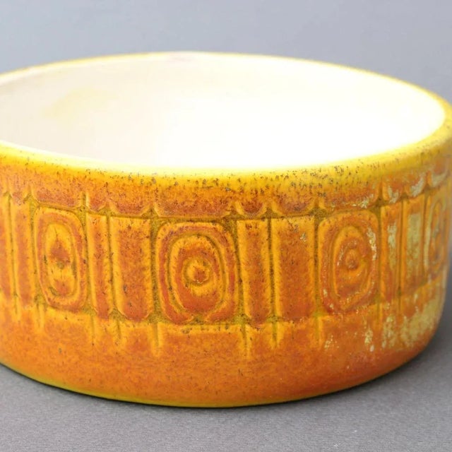 Yellow Italian Ceramic Bowl by Alessio Tasca, 1962 For Sale - Image 8 of 14